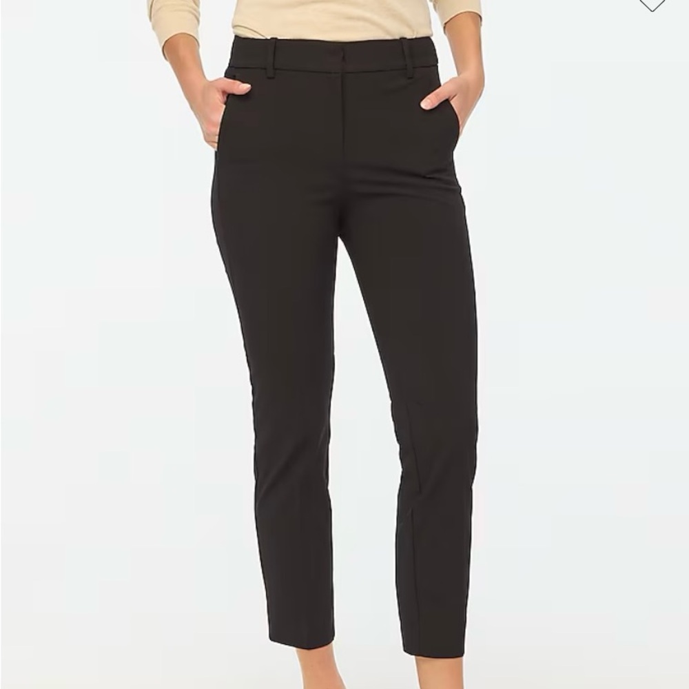 J.Crew Cameron Pant Black Four-Season Stretch Slim Crop Trouser Size 10